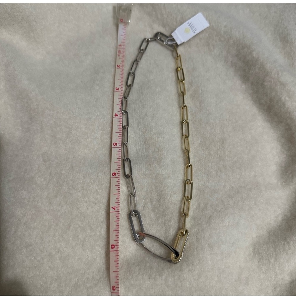 Kendra Scott Two-Tone Gold and Silver Link Necklace - Women Jewelry - Picture 3 of 7